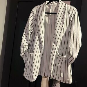 Woman’s striped blazer